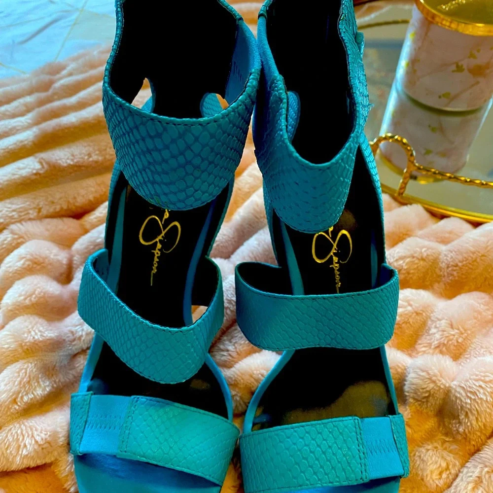 Lovely blue high heel, sexy Jessica Simpson excellent condition - Picture 1 of 5